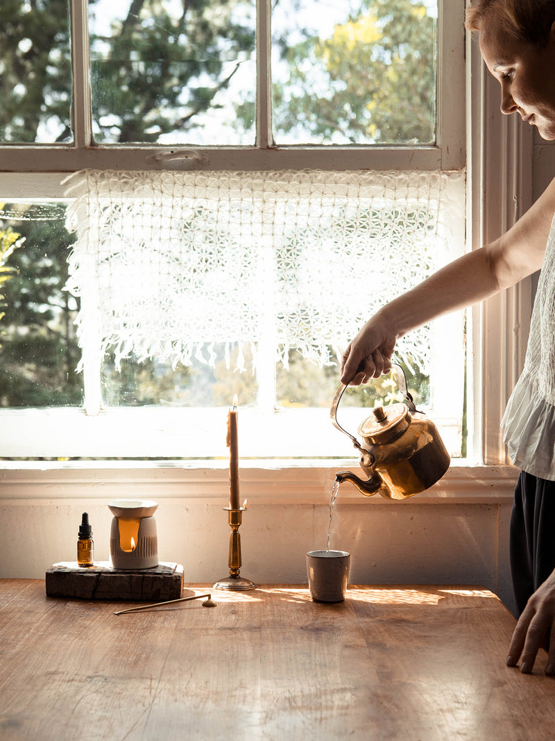 SWC X Clay Beehive Bark Burner Set