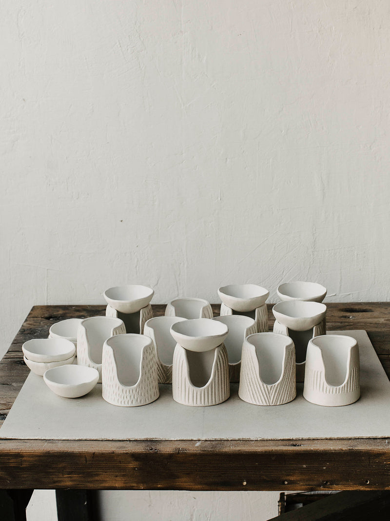 SWC X Clay Beehive Bark Burner Set