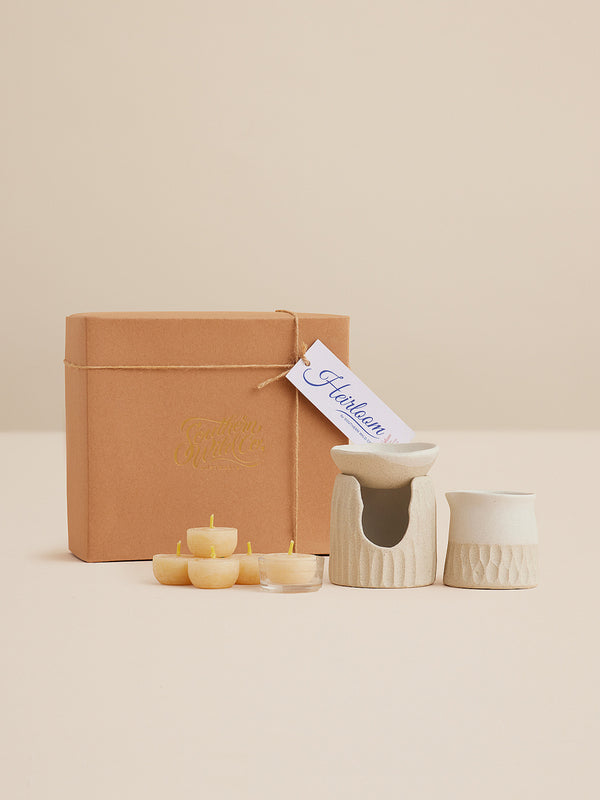 SWC X Clay Beehive Bark Burner Set