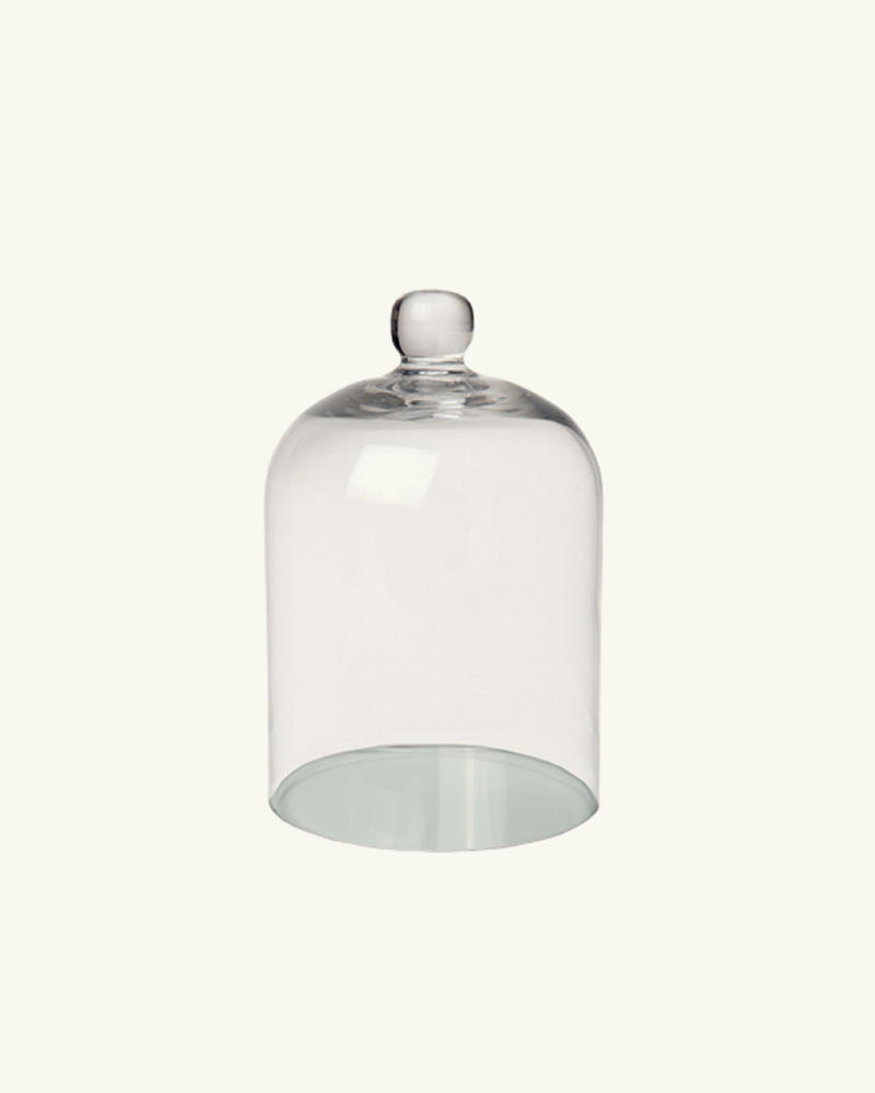 Glass candle dome or cloche for covering candles